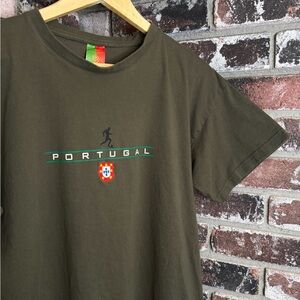 Vintage Força Portugal Portuguese Flag Coat of Arms Soccer Football Tee